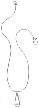 PARA $155-sterling silver necklace with sanding disk texture (16" snake chain)
